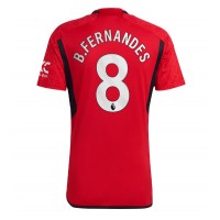 Fotballdrakt Herre Manchester United Bruno Fernandes #8 Hjemmedrakt 2023-24 Kortermet
